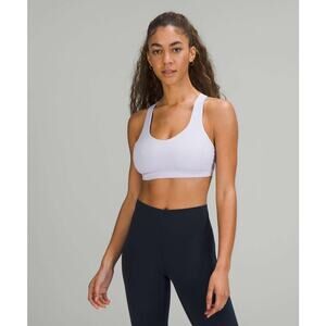 Lululemon Free to Be Serene Bra Women Size 6 Light Grey Luxtreme Athletic Wear